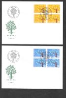 2FDC 389 - 390 Serie Viererblöcke ET Bern 17.9.1962