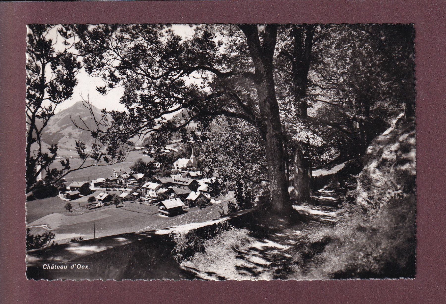 Ansichtskarten: CHÂTEAU D'OEX - 1956 – Gebraucht aus Pully von nicecards