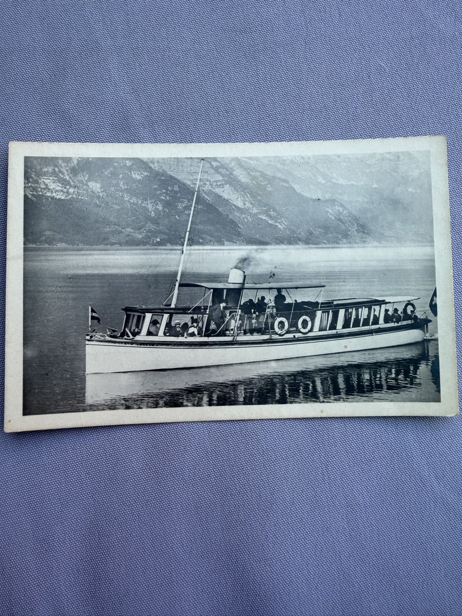 Cartoline postali: Alte Ansichtskarte Schiff Linth-Escher Wallensee 1936 – Usato da Chur venduto da fishmob1983