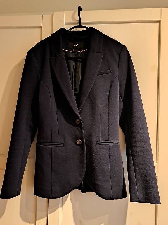 H&M Giacche: Dunkelblauer Baumwoll-Blazer in Grösse S – Usato da Schmerikon venduto da Nicole0120