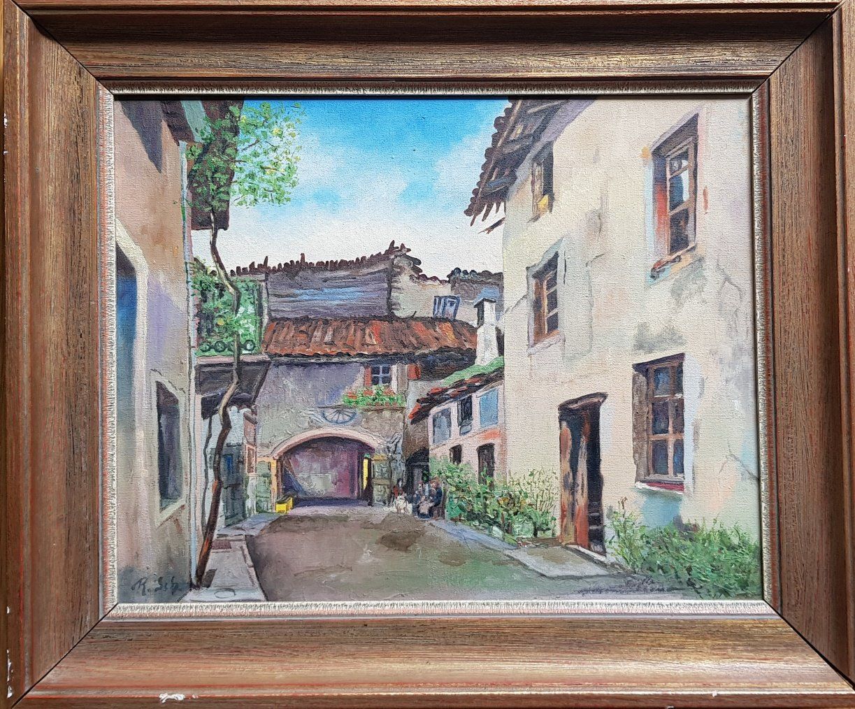 Dipinti: Melide Tessin  -  Rud. Schlatter   -   -    Schweizer Kunst – Usato da Horw venduto da Kunstreich7