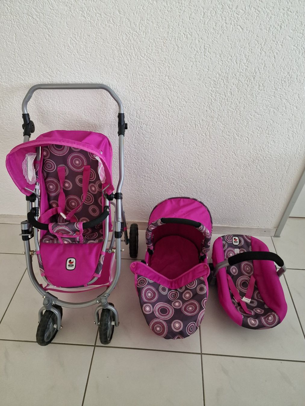 Carrozzine per bambole: Puppenwagen/Buggy/Maxi Cosi – Usato da Rain venduto da JLT1020