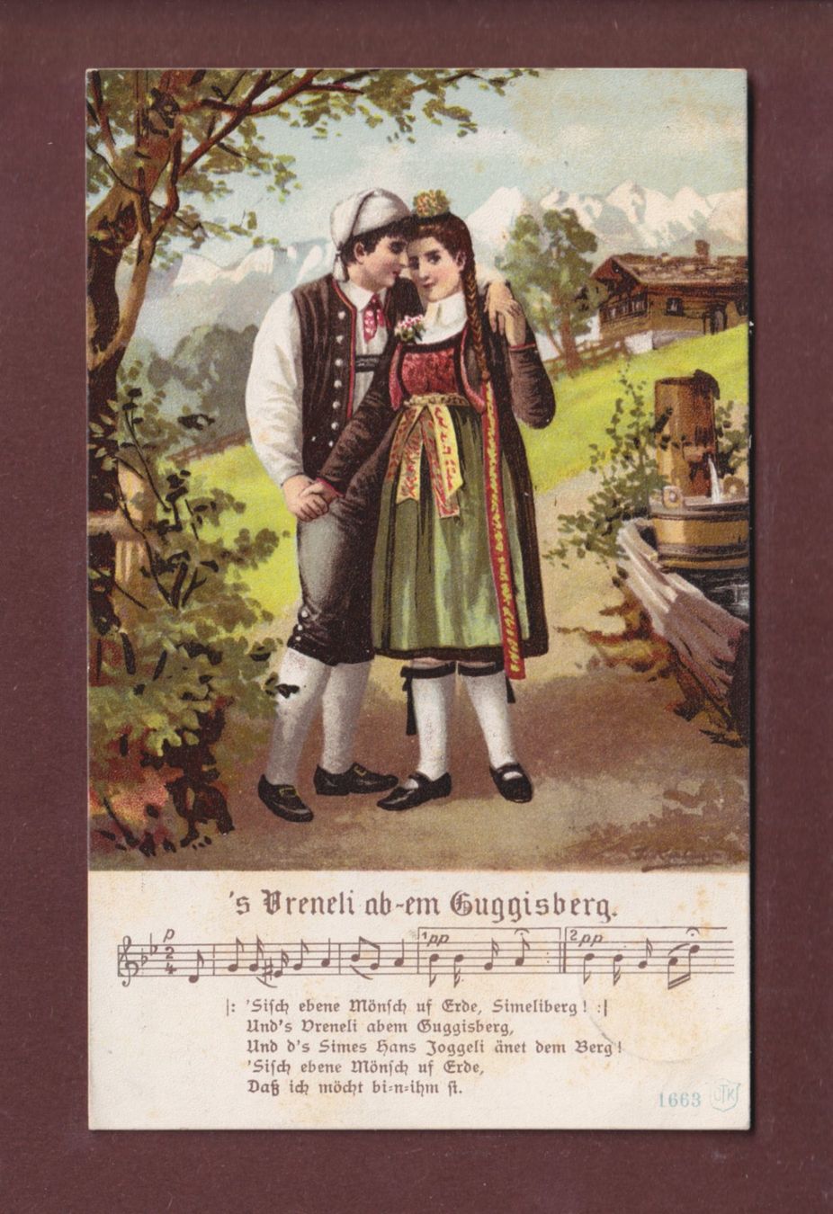 Cartoline postali: GUGGISBERG - 1907 – Usato da Pully venduto da nicecards