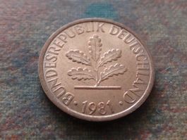 DEUTSCHLAND 1 Pfennig 1981