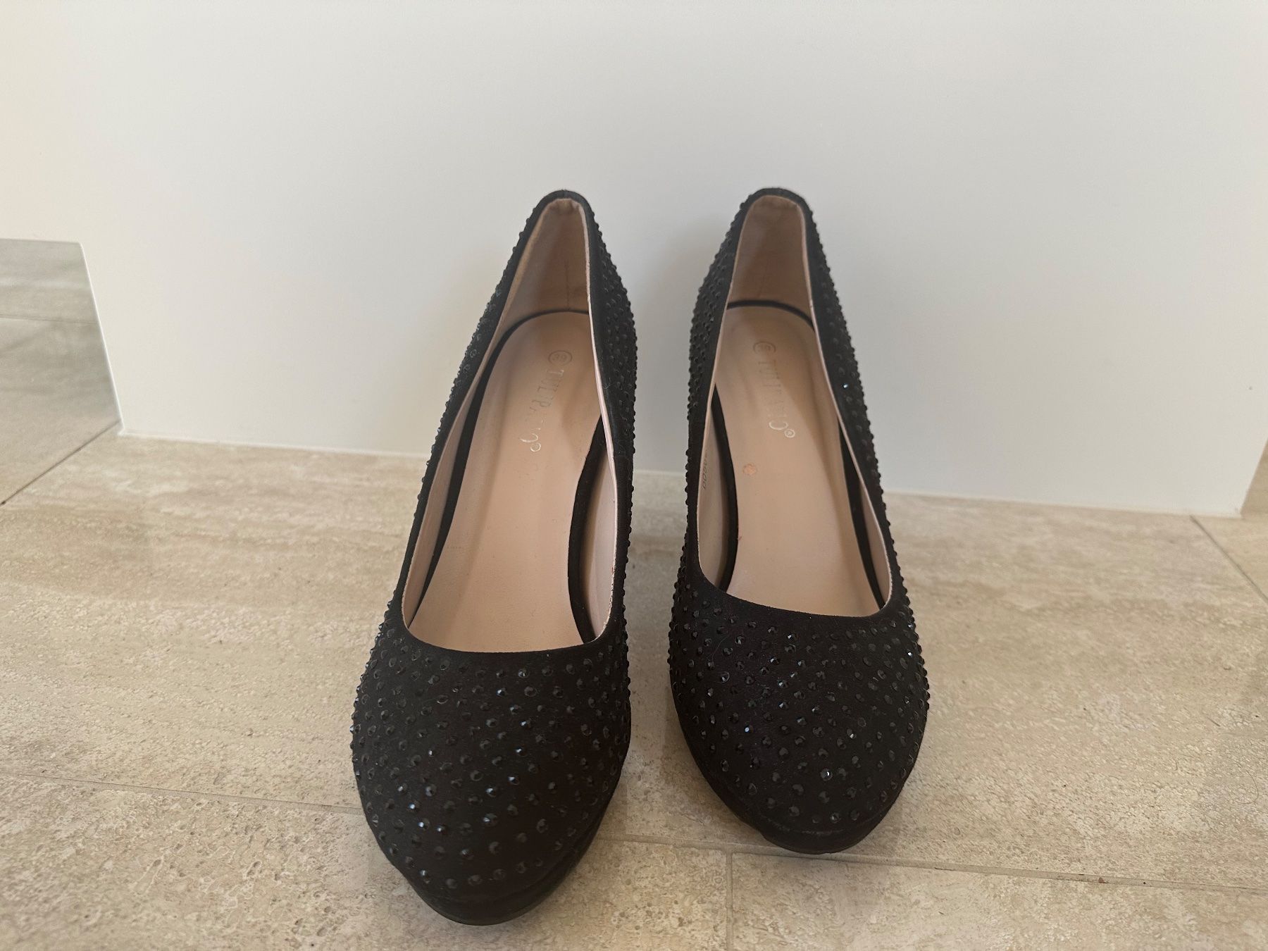 Scarpe da donna: Schwarze High Heels mit Glitzersteinen – Usato da Thalwil venduto da ViviFu 3
