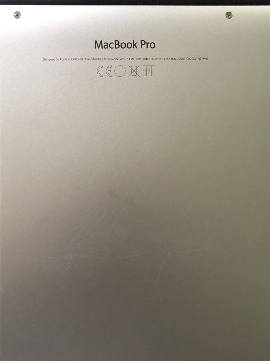 Apple Notebooks: MacBook Pro Model: A1502 – Gebraucht aus Thalwil von SlavStore 1