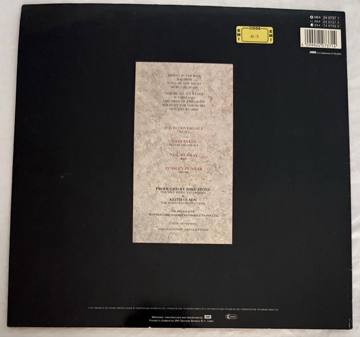 Vinyles: Whitesnake 1987 LP Vinyl Schallplatte – D'occasion à Goldach par Donpancho 1
