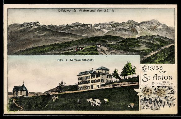 Cartoline postali: St. Anton, Blick von St. Anton auf den S – Usato da Berlin venduto da bartko-reher
