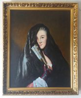 Ölgemälde "Dame mit Schleier..." nach Alexander Roslin, 1985
