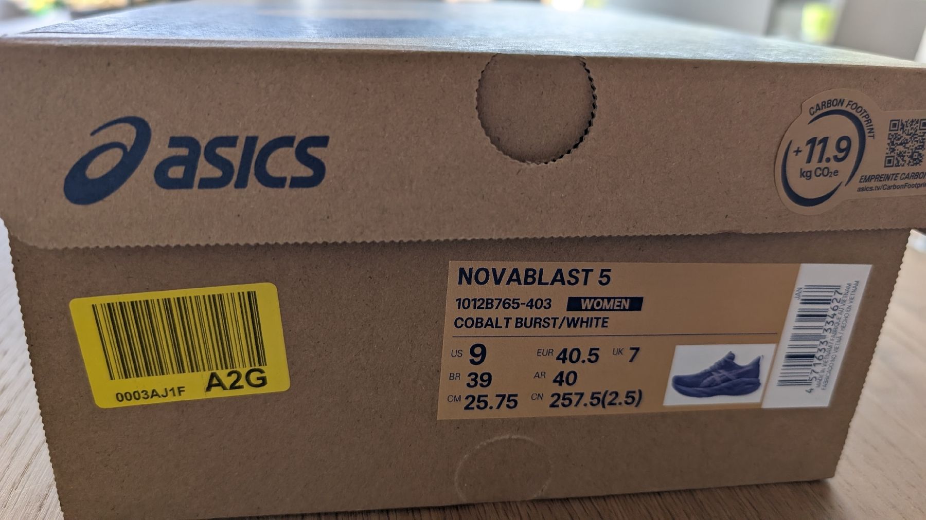 Asics Scarpe da donna: Asics Nova Blast 5 white blue 40.5 – Nuovo (secondo la descrizione) da Biberstein venduto da ameliecimador 1