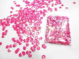 Pailletten pink AB beschichtet, 6 mm, 6 - 8 gr. Paket.