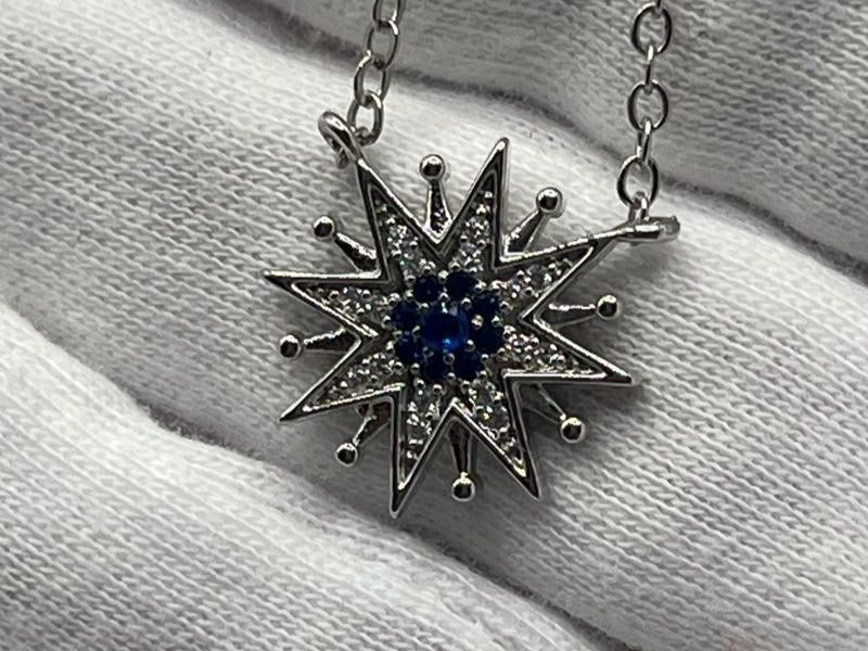Catenine: Collier Pendentif Étoile Céleste Argent 925 – Usato da Praz (Vully) venduto da VVSWISS