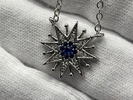 Collier Pendentif Étoile Céleste Argent 925