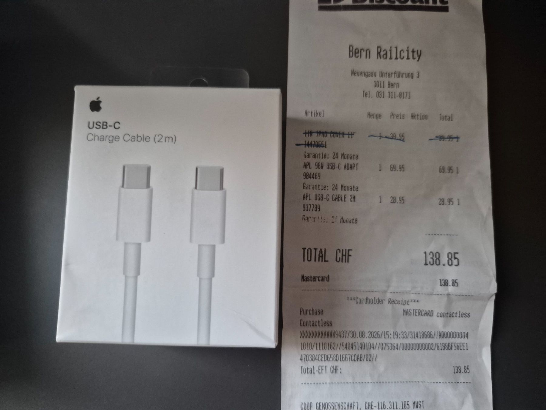 Apple Cavi: Apple USB C Kabel – Nuovo e nell'imballaggio originale da Bern venduto da tpo_t6nw