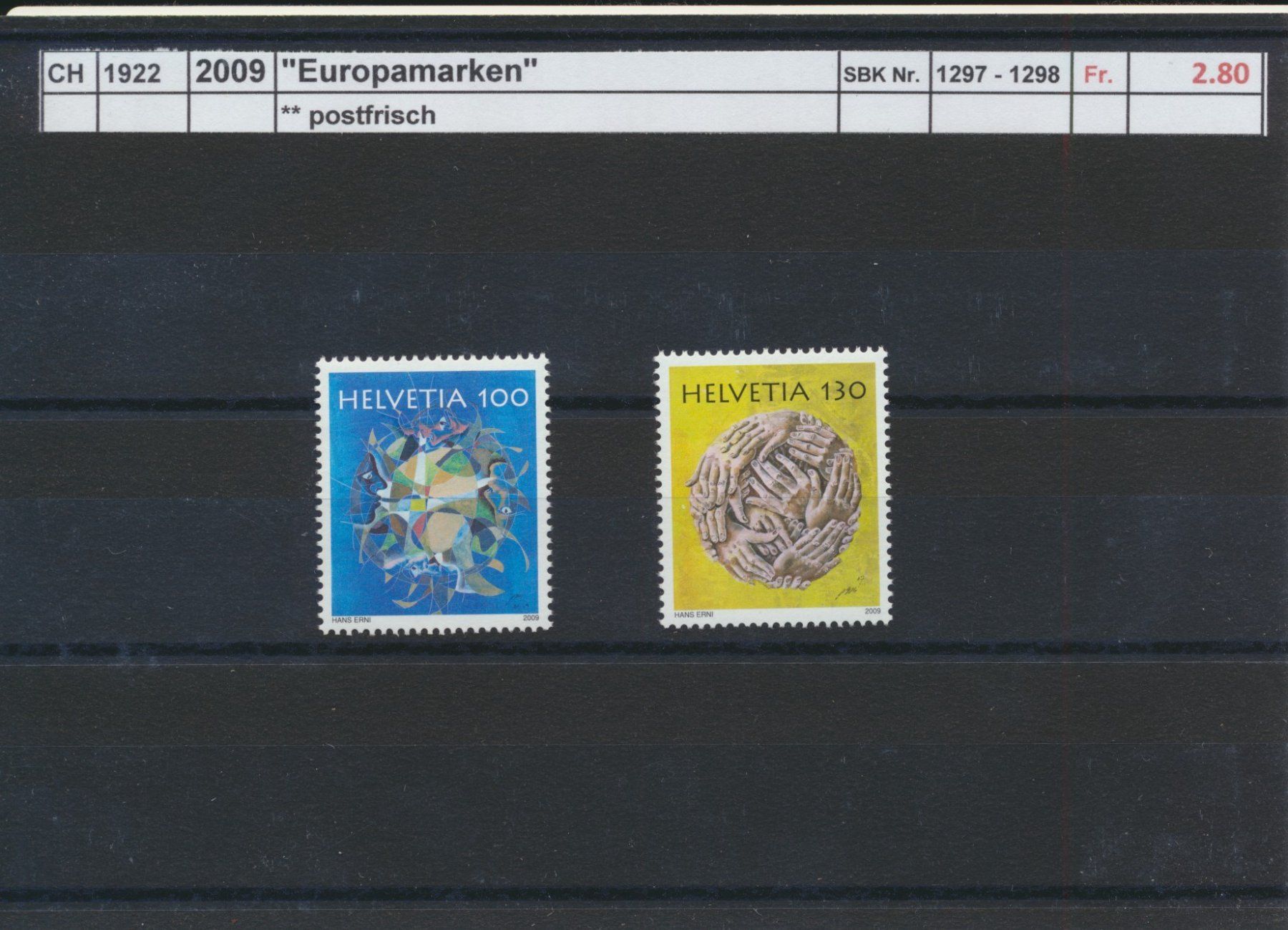 Alle Briefmarken: 2009 "Europamarken", ** postfrisch – Neu (gemäss Beschreibung) aus Winterthur von Zupogeru