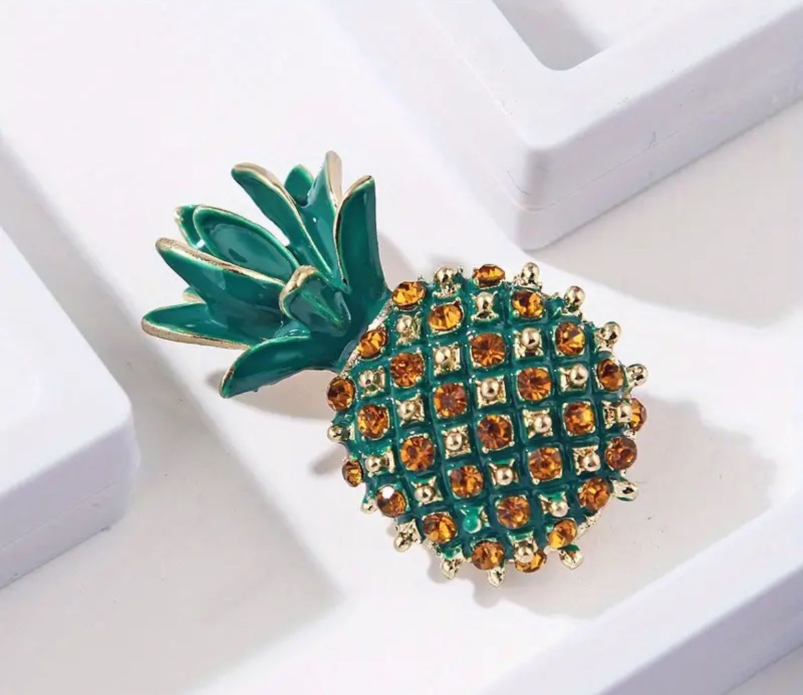 Spille & Fermagli: Ananas Brosche (Strass ) – Nuovo e nell'imballaggio originale da Gams venduto da Mariawicca 1