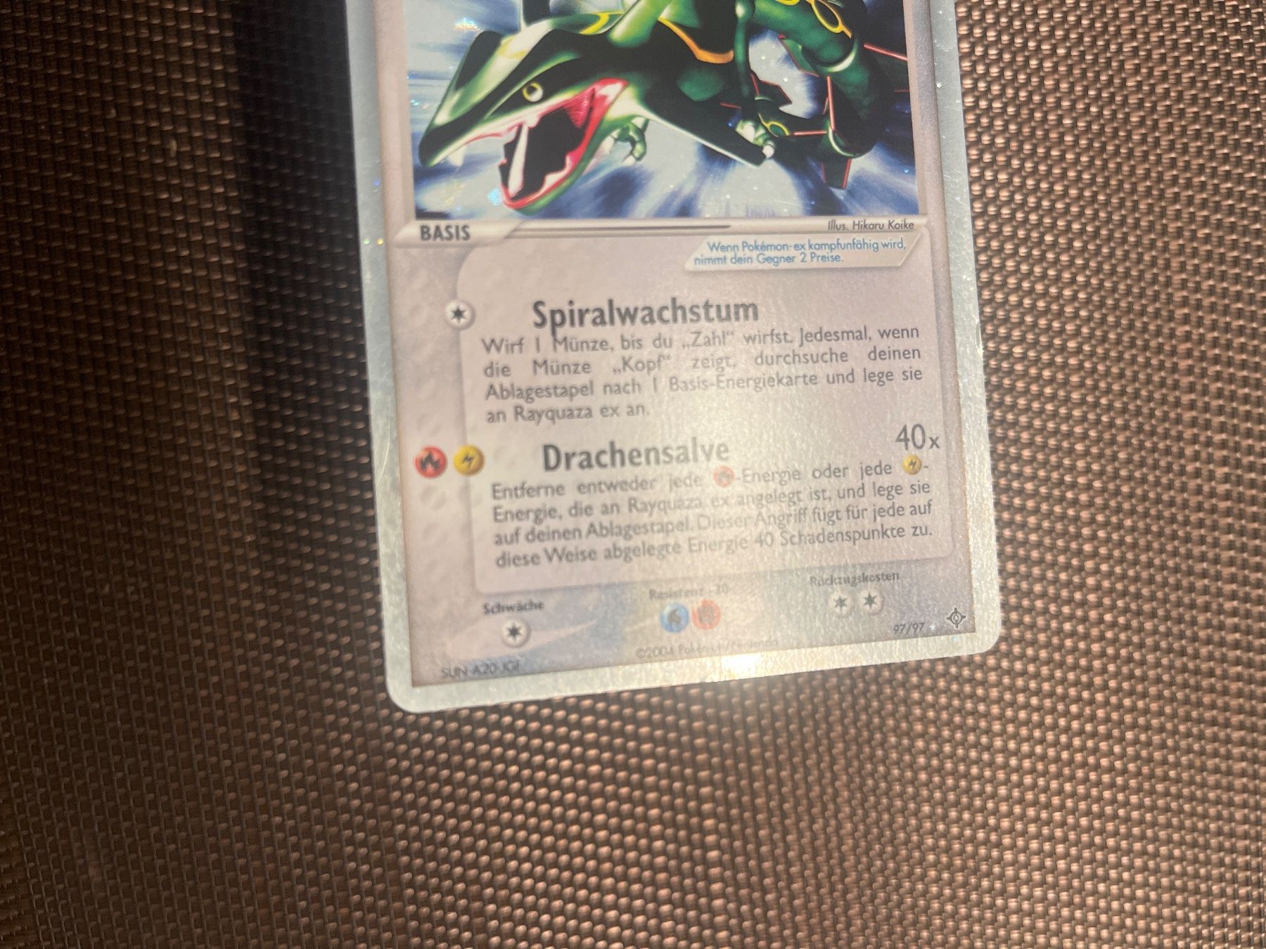 Pokémon Sammelbilder & Trading cards: Pokemon Rayquaza Ex Drache Dragon Deutsch – Gebraucht aus Wabern von Collectfun 3
