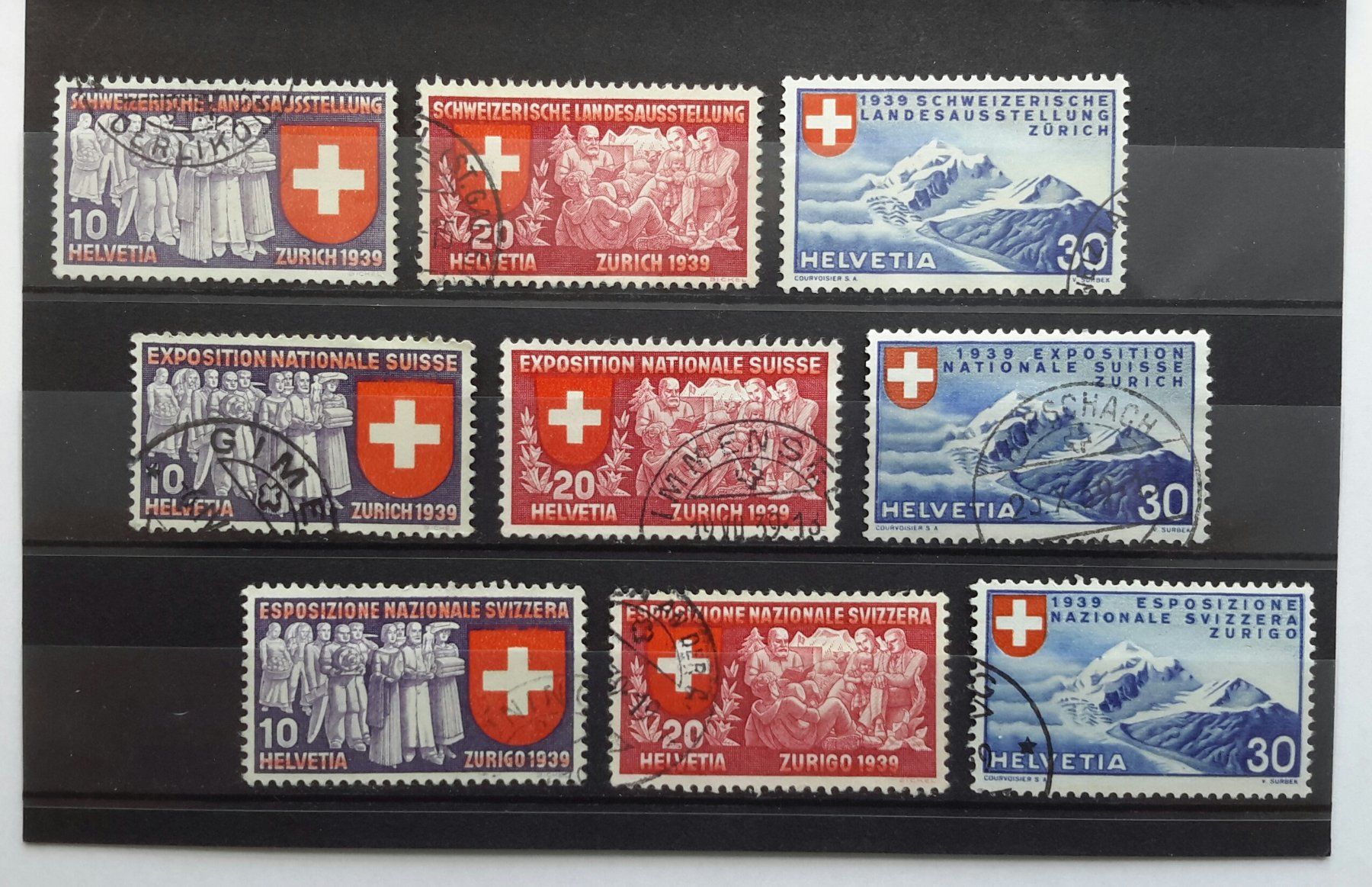 Alle Briefmarken: 1939 Landesausstellung , gestempelt . – Gebraucht aus Burgdorf von Olli.34