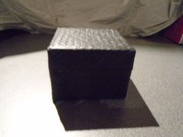 Schachtel / Aufbewahrungsdose schwarz/geflochten