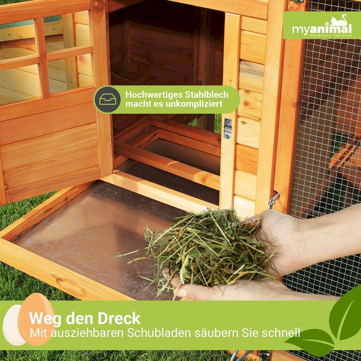 Gabbie, trasporto & Sicurezza: Hühnerstall für 4 Hühner Grau – Nuovo e nell'imballaggio originale da Bottighofen venduto da zaap 5