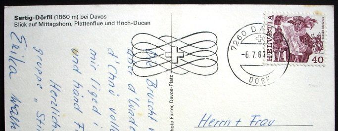 Cartoline postali: DAVOS Sertig-Dörfli – Usato da Jona venduto da philajona 1