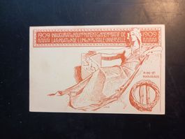 Karte Weltpostverein 1909, Stempel Ausgabetag