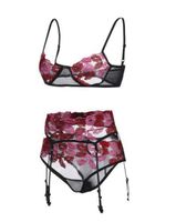NEUER Erotik Straps 3-Teiler Kisses / Lippen Gr. M - 221425