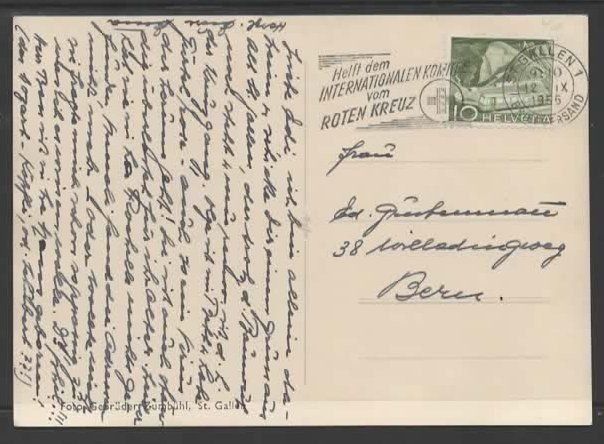 Cartoline postali: St. Gallen Häuseransicht  1955  (I – Usato da Ruggell venduto da Masescha 1