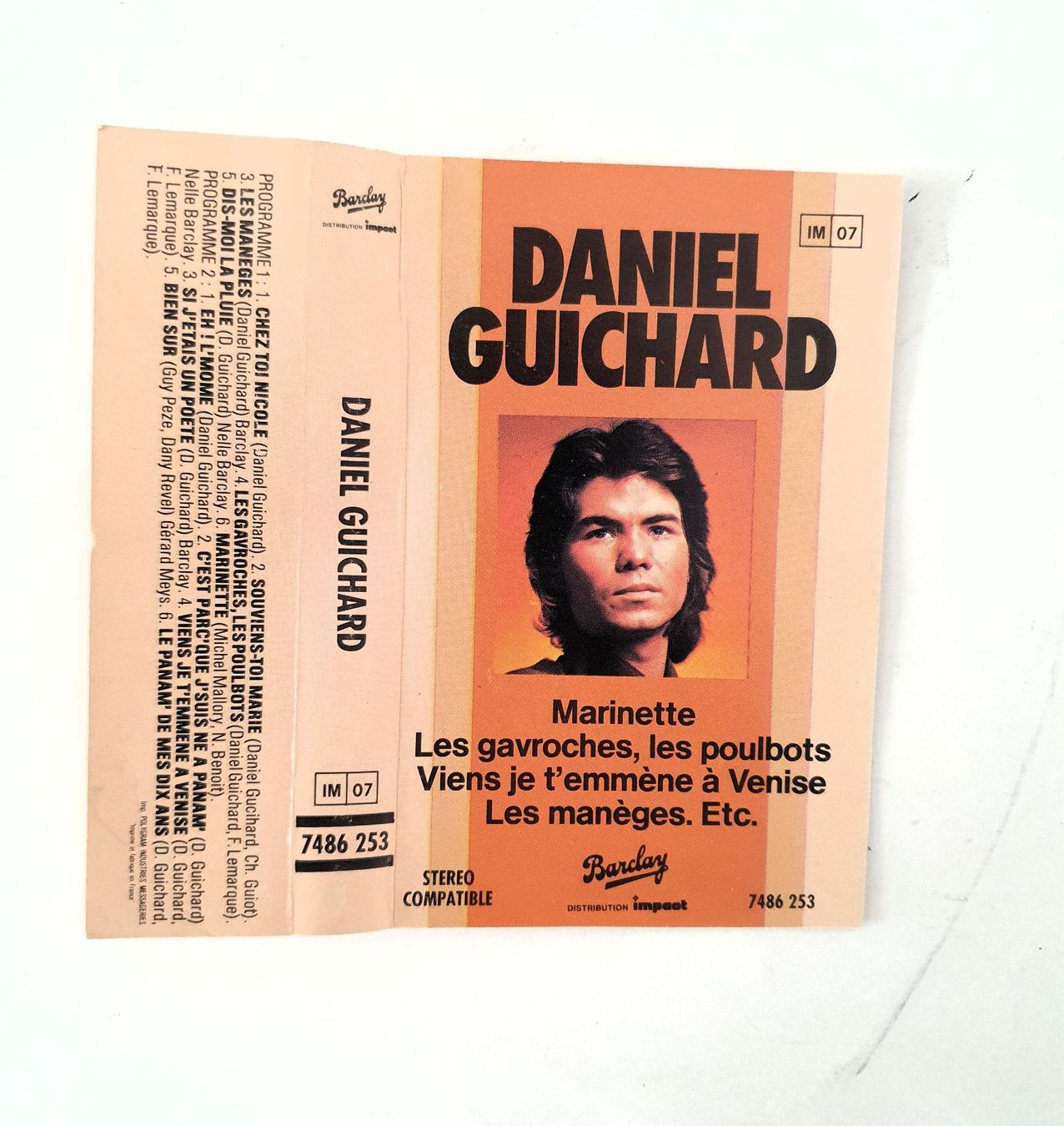 Musicassette: Daniel Guichard cassette audio, Barclay 7486 253, 1973 – Usato da Martigny venduto da Abm1000 1
