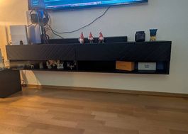 Moderne TV-Wand/Lowboard in Schwarz - Top Zustand!