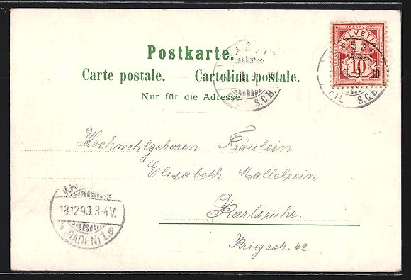 Cartoline postali: Arnold Böcklin: Basel, Fischmarkt und a – Usato da Berlin venduto da bartko-reher 1