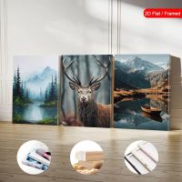 Riesig! Wandbild Hirsch 🦌 Wald 180x80 cm NEU