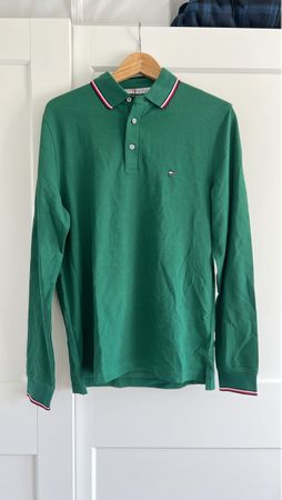 Tommy Hilfiger Polo Langarm Grün Gr. M (neu)