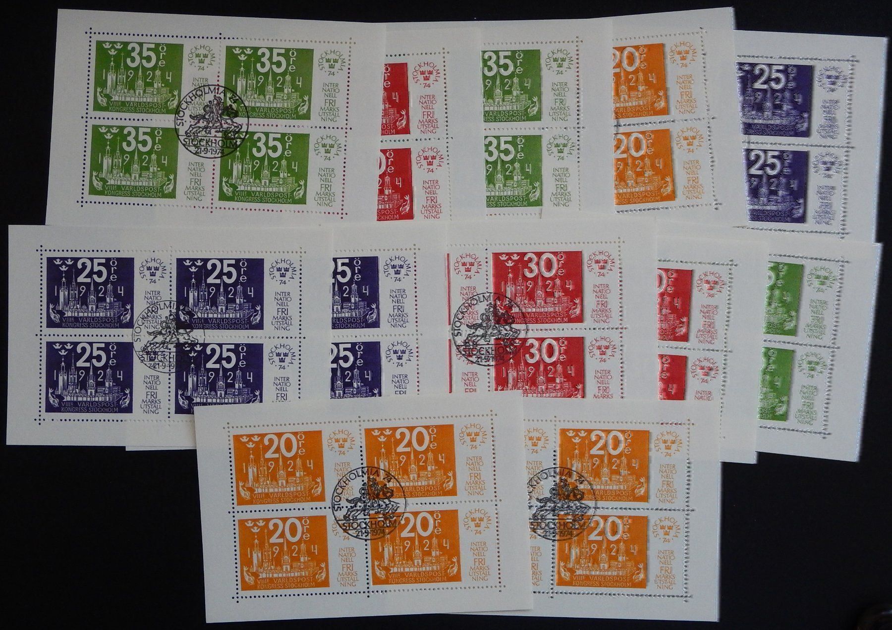 Tous les timbres: Schweden Kleinbogen Lot I 1974 – D'occasion à Zürich par Muehlekauf