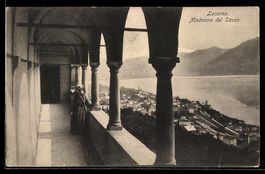 AK Locarno, Madonna del Sasso, 1915