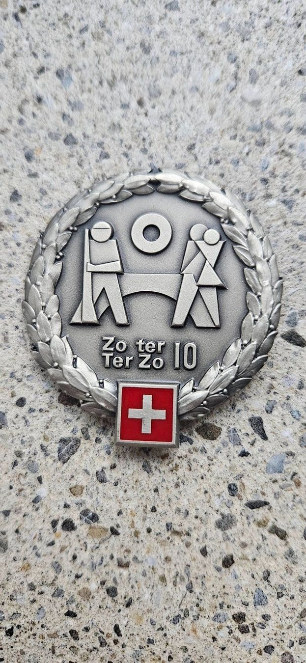 Schweizer Armee Placchette & Badge: *** Beretemblem Silber Schweizer Armee *** – Nuovo e nell'imballaggio originale da Riedholz venduto da fr_sIruP