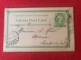 Klassik-Postkarte CANADA 1887