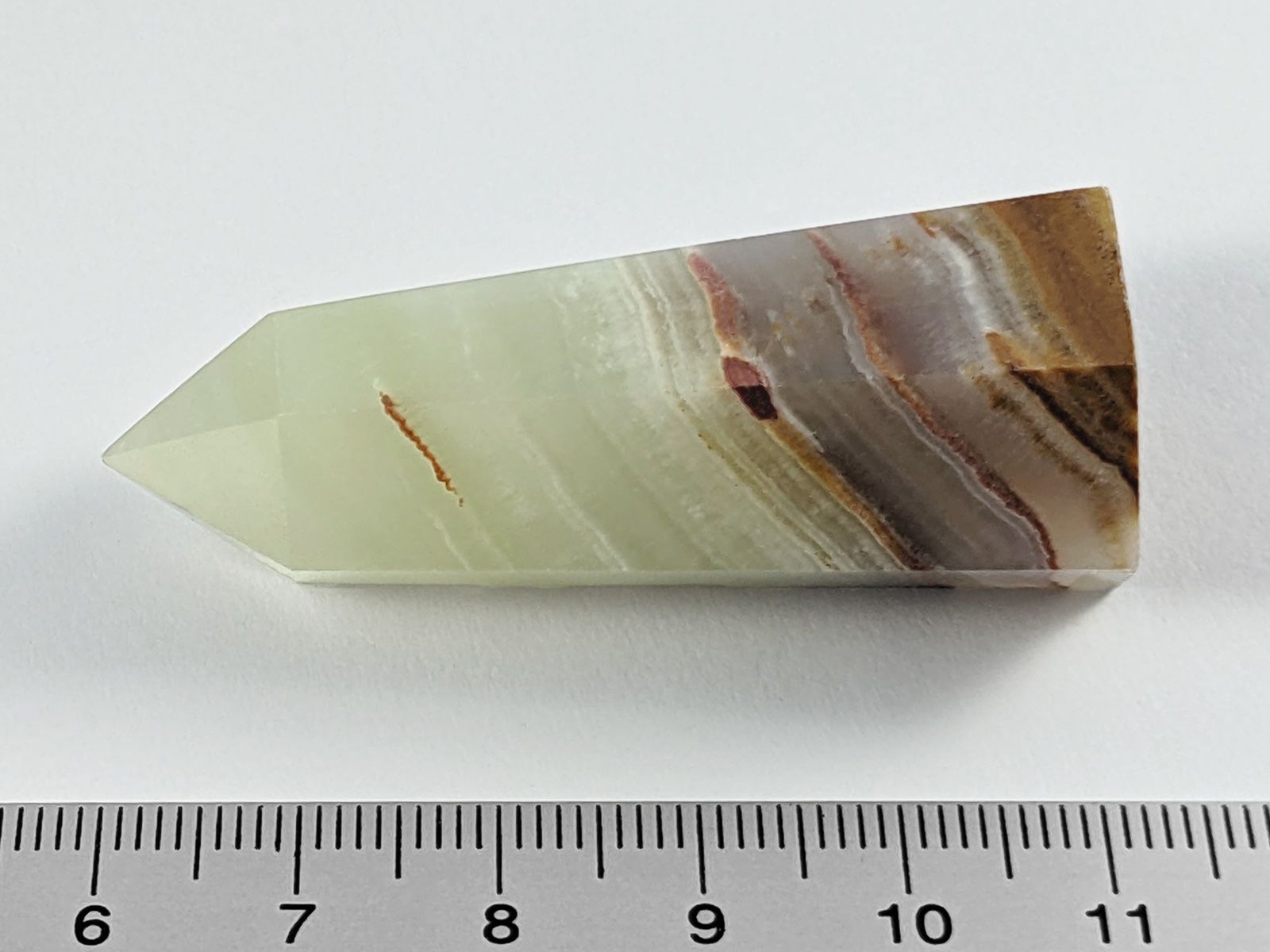 Minerali & Pietre curative: Onyx-Marmor Obelisk Turm 5,2cm – Nuovo e nell'imballaggio originale da Meilen venduto da StoneGarden 1