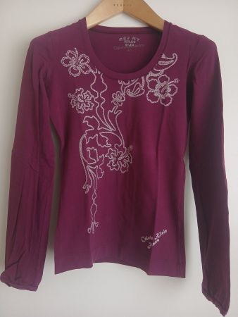 Calvin Klein Jeans Shirt Grösse S mit Glitzer-Blumen 🌸