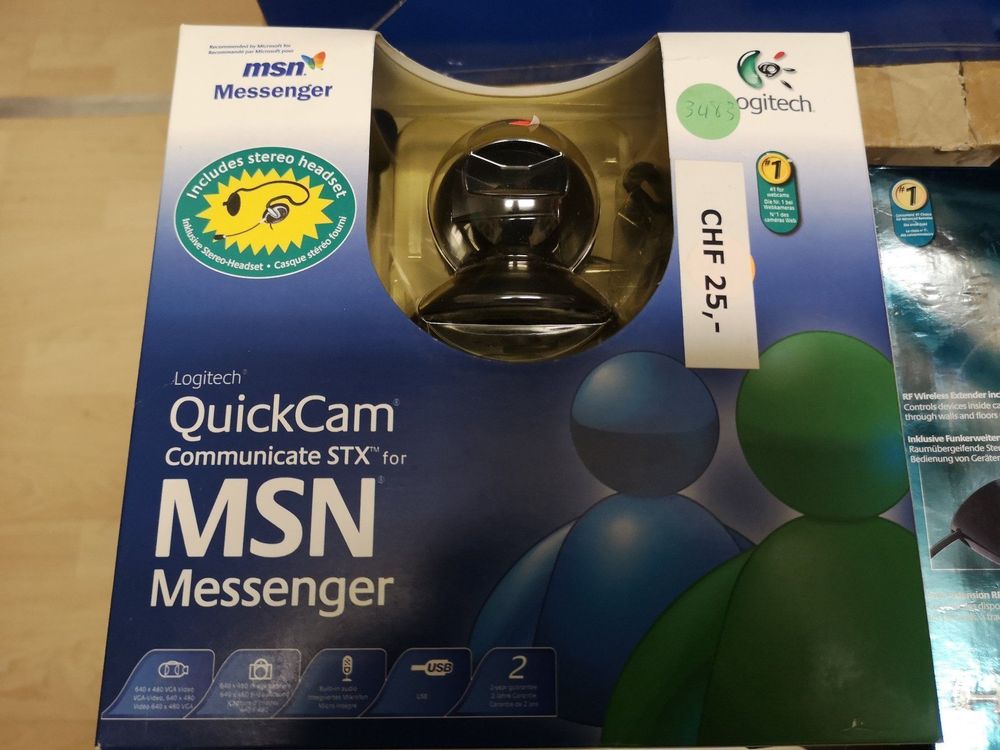 Webcam QuickCam PcCam Communicate STX MSN Messenger Logitech (Neu ...