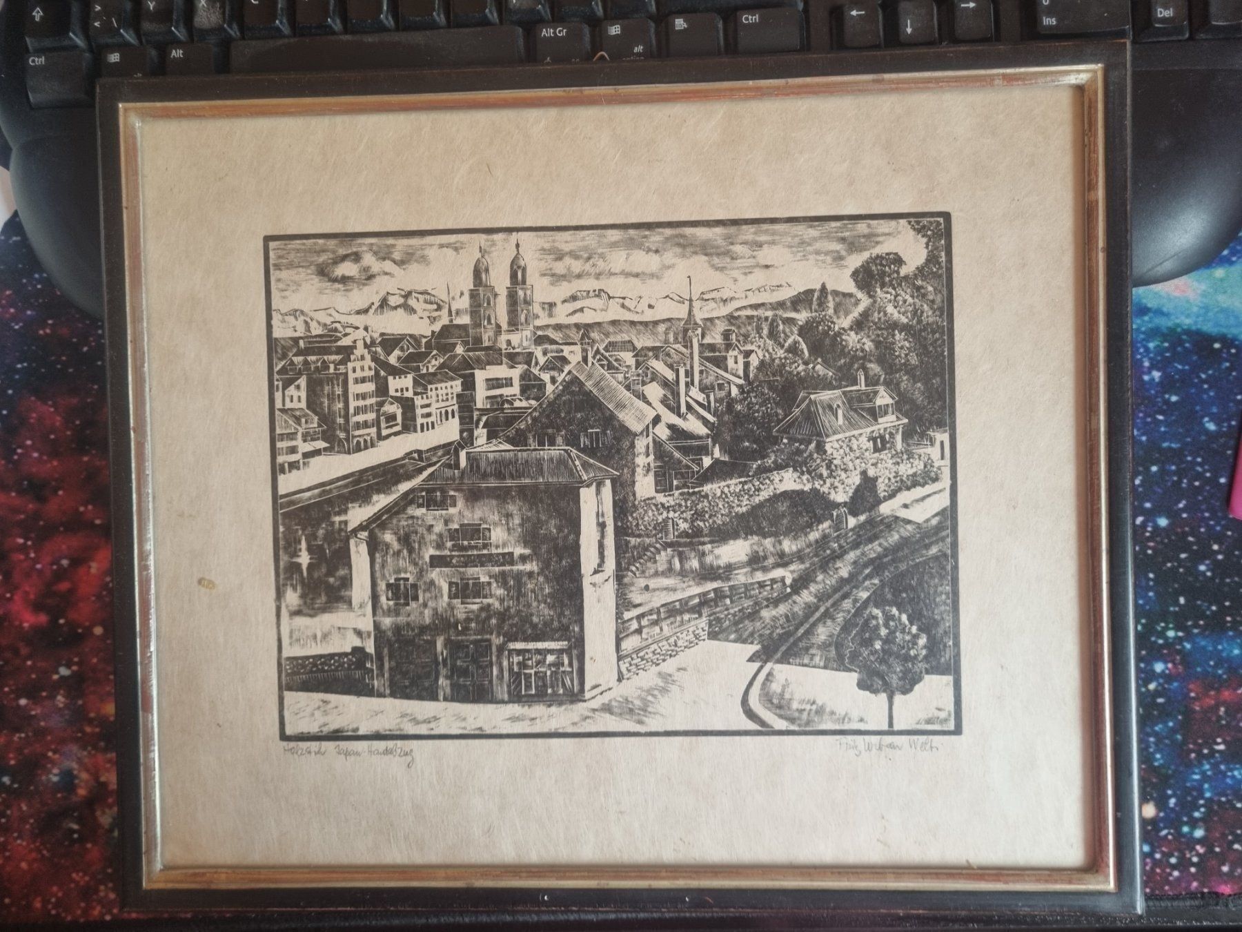 Xilografie: HOLZSTICH CH BILD/ZH STADT. – Usato da Dintikon venduto da bonita099