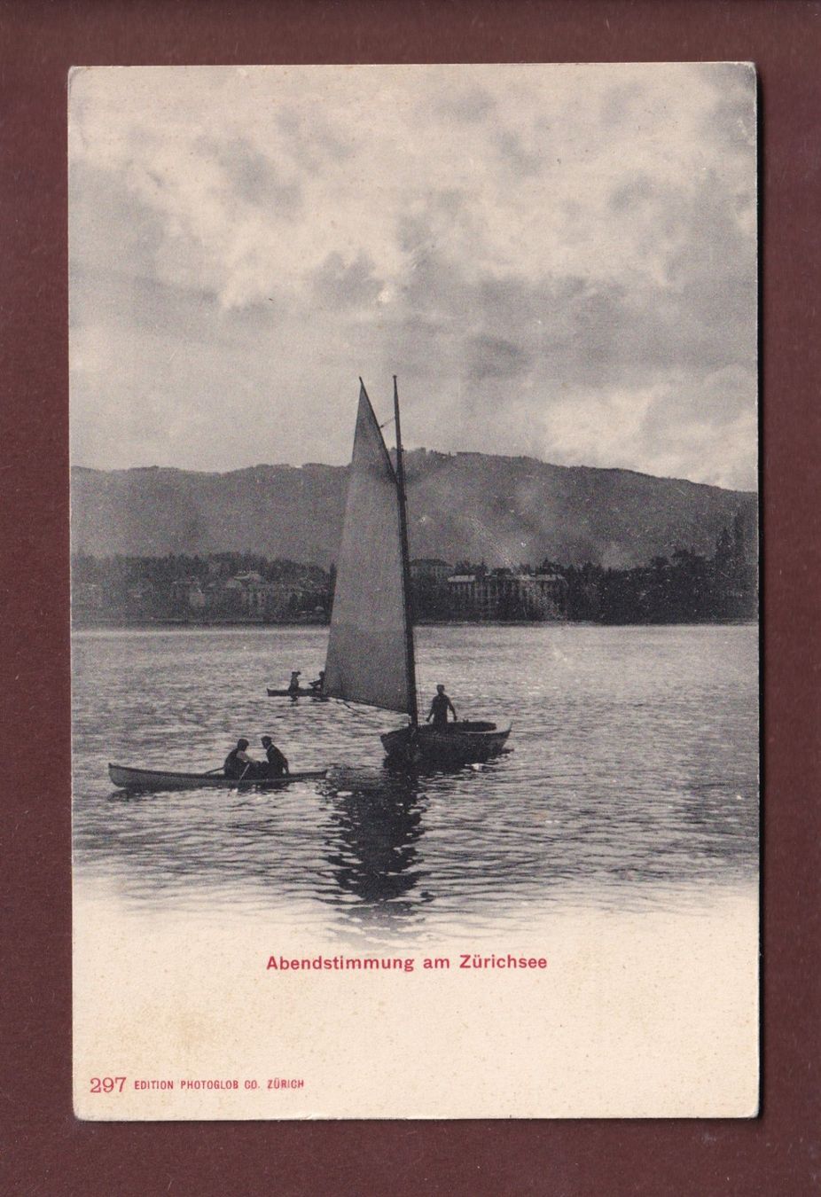 Cartoline postali: Abendstimmung am ZÜRICHSEE – Usato da Pully venduto da nicecards