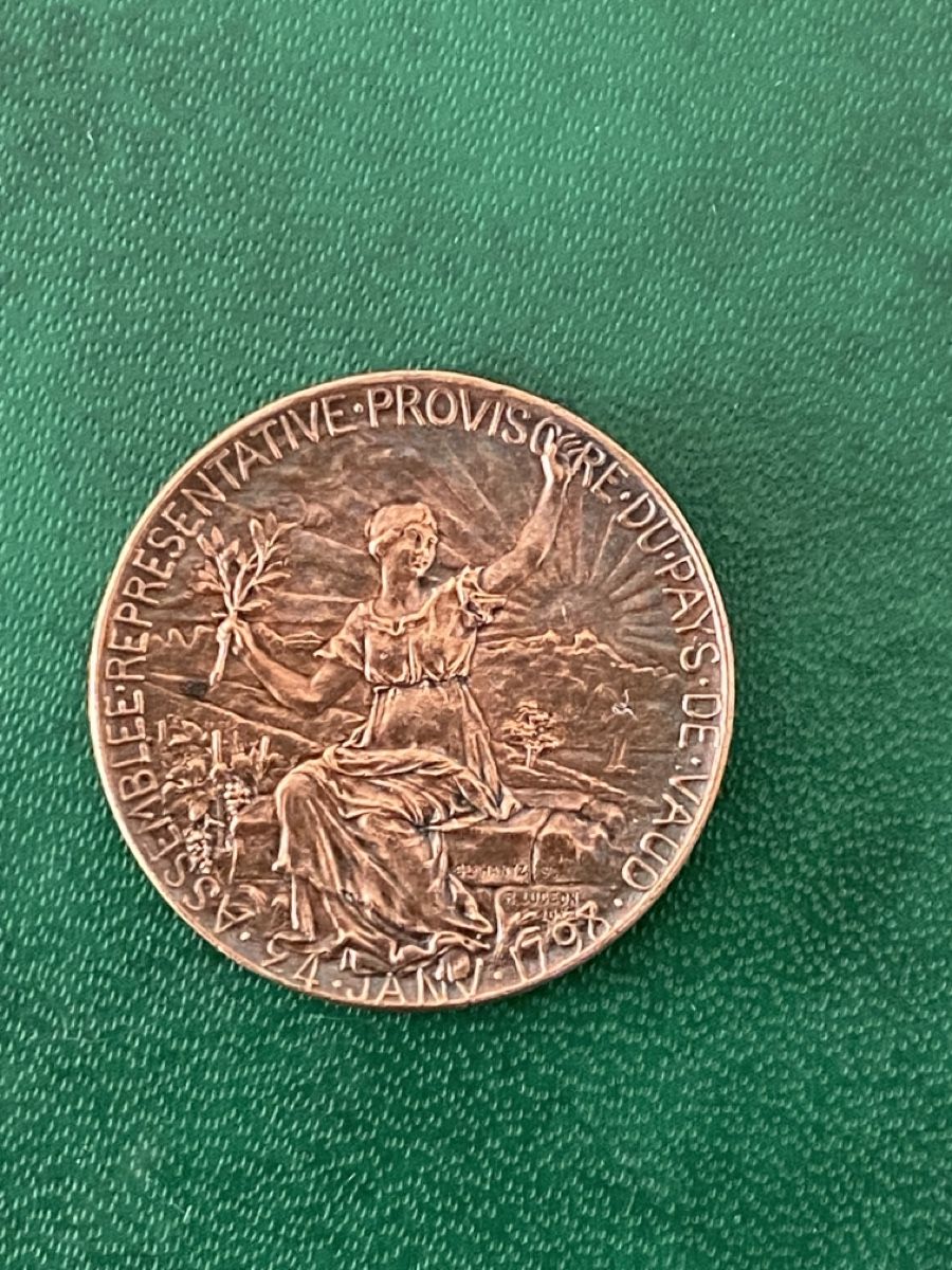 Medaglie: Médaille Centenaire Indépendance Canton Vaud 1897 – Usato da Petit-Lancy venduto da Solcarm 1