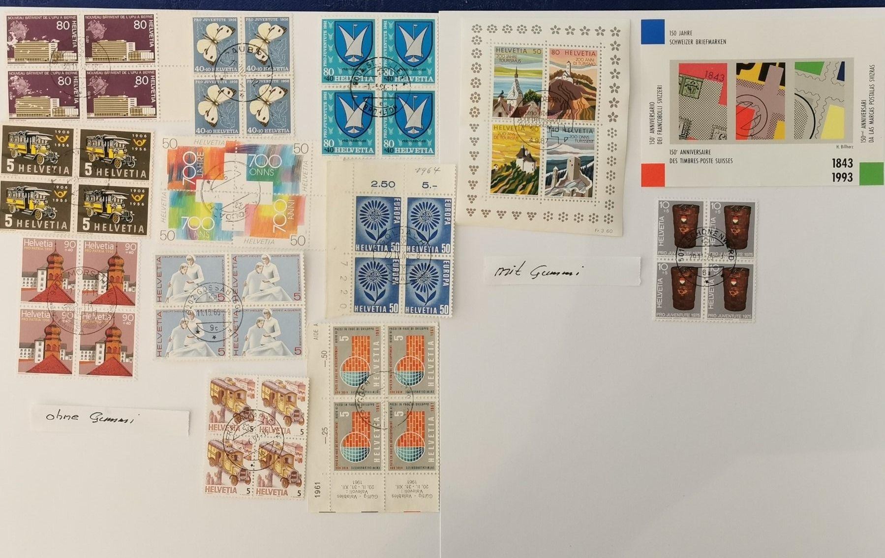 Alle Briefmarken: Restlot 4er-Blöcke – Gebraucht aus Aadorf von Chnorli-Furz