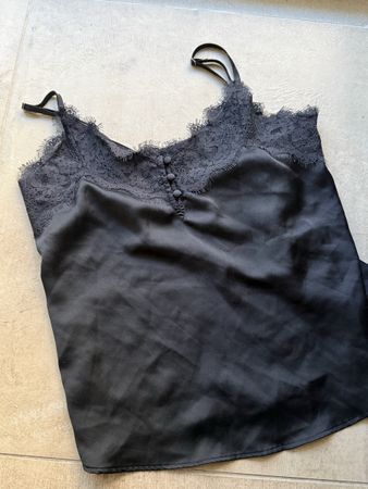 A&F XS Satin Cami Top with Lace