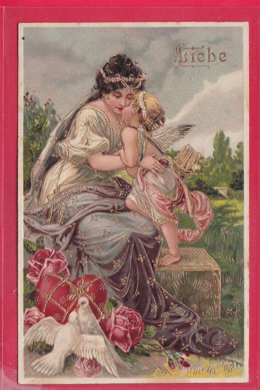 Cartoline postali: PRÄGEKARTE, LIEBE , 9.9.1908 – Usato da Oberrieden venduto da Gebirgsstelze