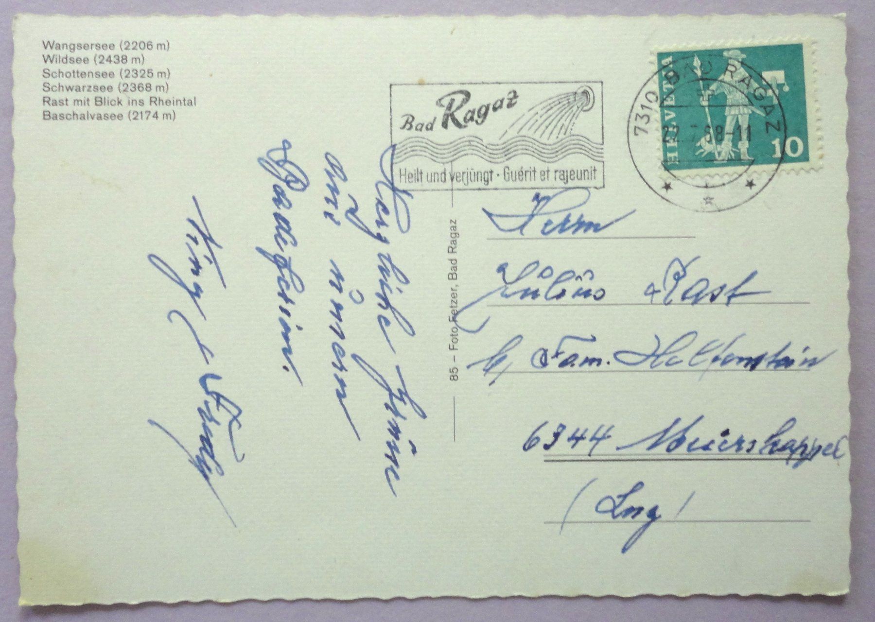 Cartoline postali: 5-Seen-Wanderung am Pizol – Usato da Fétigny venduto da Billy2miny 1