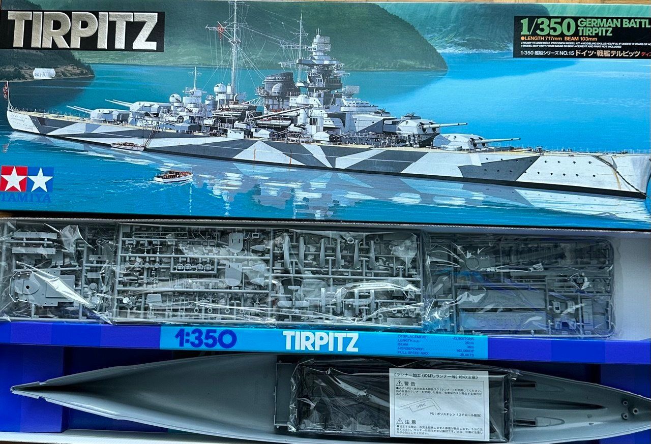 Tamiya Kit di modellismo & Modellini statici: Tamiya 78015 TIRPITZ  1/350 – Nuovo e nell'imballaggio originale da Dietikon venduto da Berin64 1