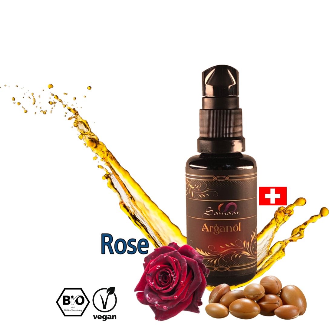 Cura del viso: Arganöl mit äth. Öl - Rose 30ml – Nuovo e nell'imballaggio originale da Schiers venduto da Heluma