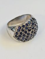 Ring Silber mit Saphiren Grösse 56 neu
